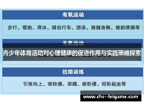 青少年体育活动对心理健康的促进作用与实践策略探索 青少年体育活动对心理健康的促进作用与实践策略探索